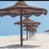 شماسي بحر خوص تمر حنة صناعة يدوية من انتاج ايجيبت انتيكس (شاسيه حديد)