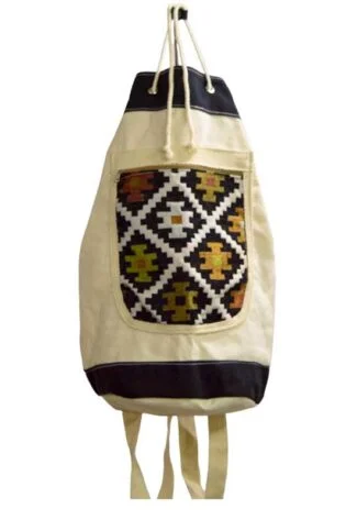 شنطة ضهر تطريز ابرة أسود مصري صناعة يدوية | Egypt Antiques