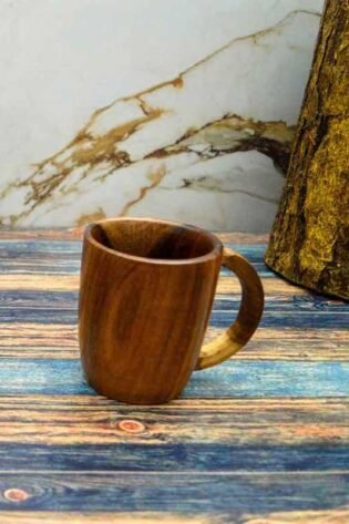 مج بيد خشب صناعة يدوية من الخشب الصحي الوان طبيعية 100% من قلب الشجرة