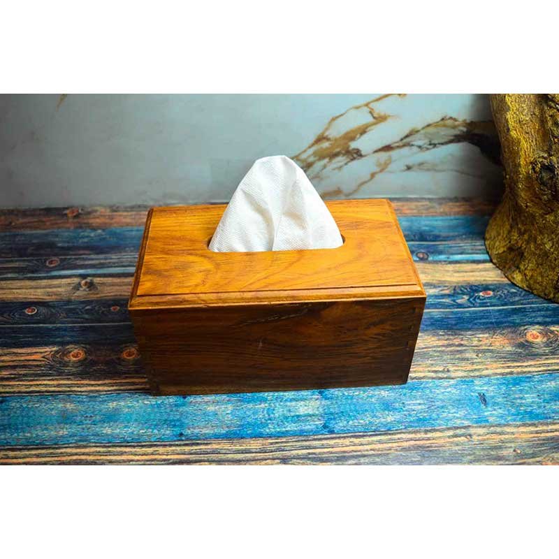 علبة مناديل صناعة يدوية من الخشب الصحي الوان طبيعية 100% من قلب الشجرة