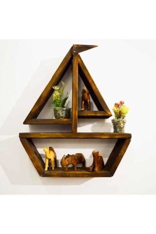 مركبة معلقة للديكور صناعة يدوية 100% خشب الوان طبيعية