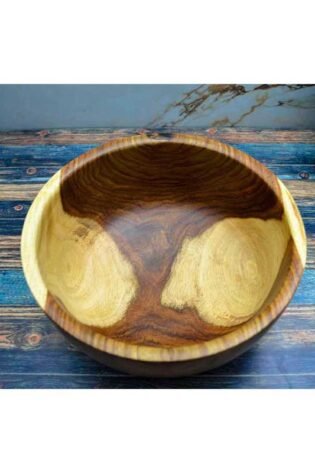 طبق غويط صناعة يدوية من الخشب الصحي الوان طبيعية 100% من قلب الشجرة