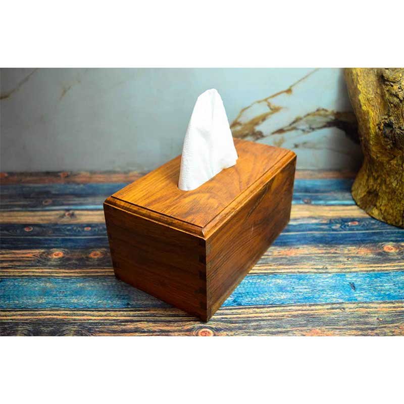 علبة مناديل صناعة يدوية من الخشب الصحي الوان طبيعية 100% من قلب الشجرة