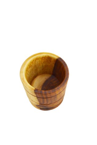 كوب خشب صناعة يدوية من الخشب الصحي الوان طبيعية 100% من قلب الشجرة