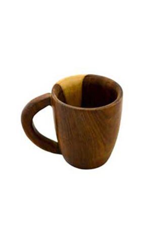 مج بيد خشب صناعة يدوية من الخشب الصحي الوان طبيعية 100% من قلب الشجرة