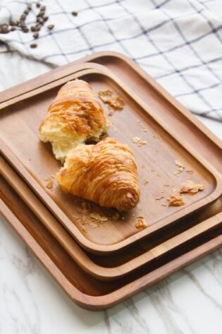 طقم أطباق 3 قطع على شكل متسطيل خشب صناعة يدوية الوان طبيعي 100% معالج بزيت الزيتون