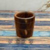 كوب خشب صناعة يدوية من الخشب الصحي الوان طبيعية 100% من قلب الشجرة