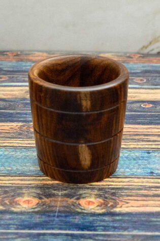 كوب خشب صناعة يدوية من الخشب الصحي الوان طبيعية 100% من قلب الشجرة