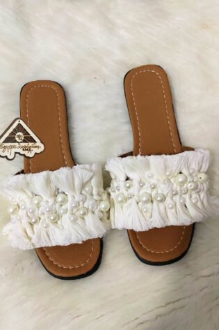 شبشب مكرمية من ايجيبت انتيكس صناعة يدوية