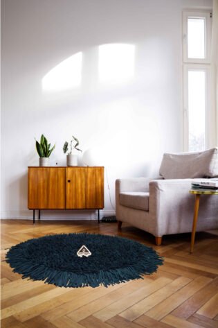 سجادة مشاية شاجي مضادة للانزلاق مدورة صناعة يدوية من القطن الطبيعي 100% الوان متعددة