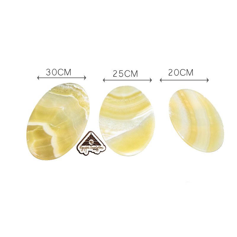 طقم اطباق بيضاوي صحي من حجر الالباستر من ايجيبت انتيكس صناعة يدوية 100% طبيعي