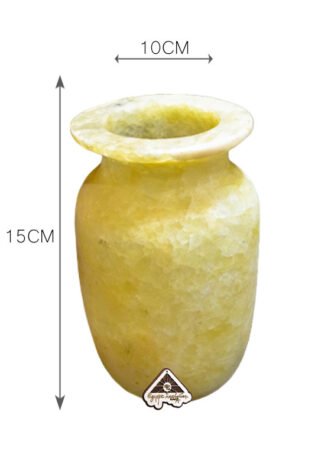 مزهرية من حجر المرمر من ايجيبت انتيكس صناعة يدوية 100% طبيعي