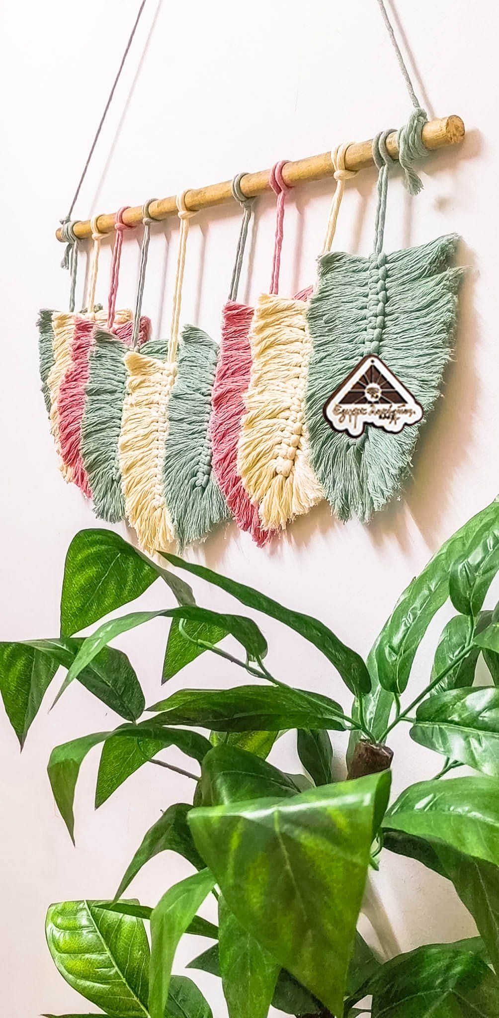 مكرمية ورق شجر الوان مختلفة من ايجيبت انتيكس صناعة يدوية