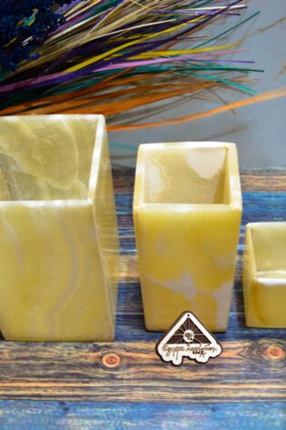 طقم علب من حجر الالباستر من ايجيبت انتيكس صناعة يدوية 100% طبيعي