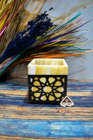 علبة اربيسك من حجر الالباستر من ايجيبت انتيكس صناعة يدوية 100% طبيعي