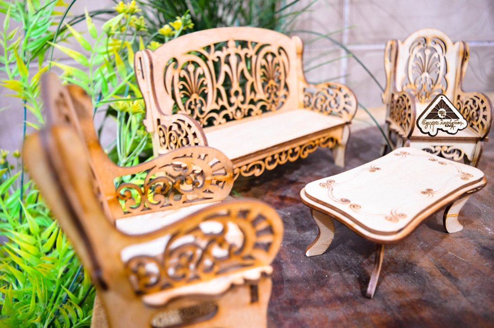 فن المجسمات الصغيرة تشكيل طقم انتريه صناعة يدوية من ايجيبت انتيكس