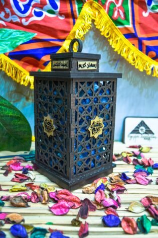 فانوس رمضان بشكلة الجديد اول فانوس ملح صخري فى مصر انتاج ايجيبت انتيكس لون أزرق