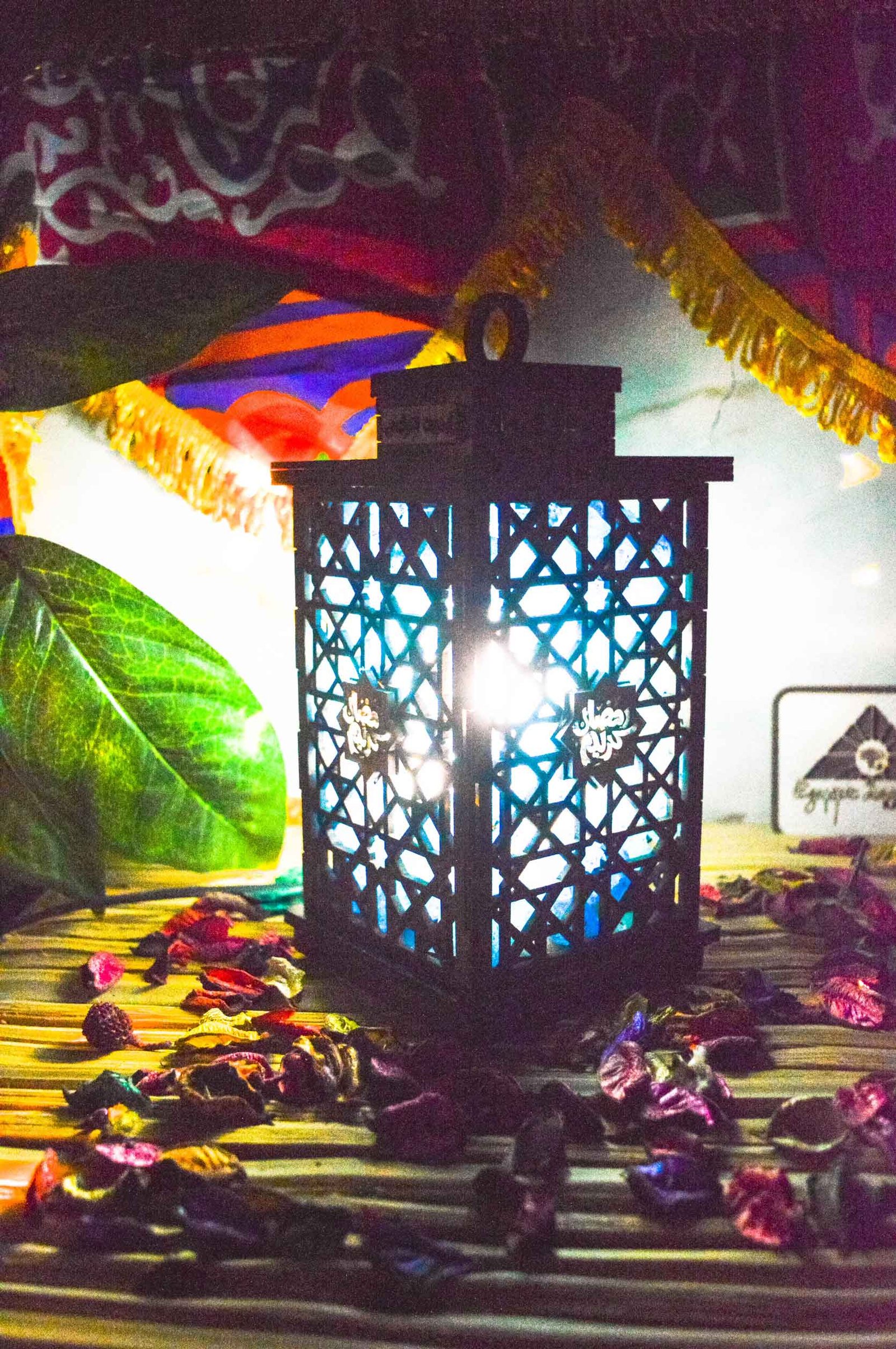 فانوس رمضان بشكلة الجديد اول فانوس ملح صخري فى مصر انتاج ايجيبت انتيكس لون أزرق