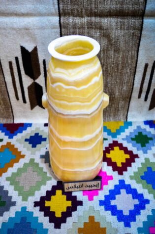 فازة كبيرة من الاباستر صناعة يدوية 100% من انتاج ايجيبت أنتيكس