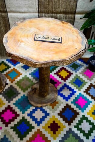 طاولة من خشب الشجر صناعة يدوية 100% من انتاج ايجيبت أنتيكس
