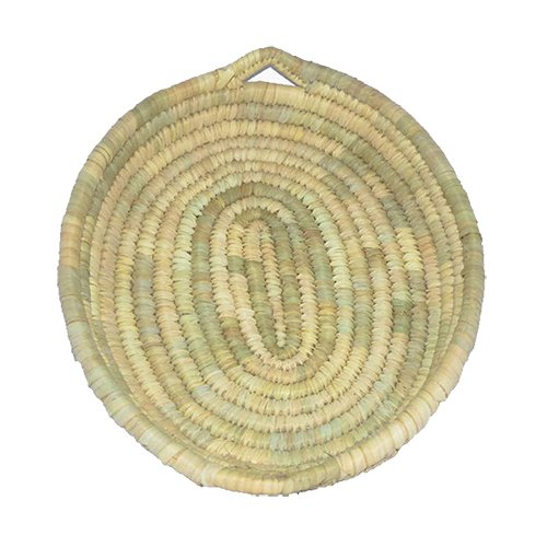 طبق بيضاوي بيد قطُر 20 سم صناعة يدوية طبيعية 100_ من جريد النخل من انتاج ايجيبت أنتيكس - Image 3