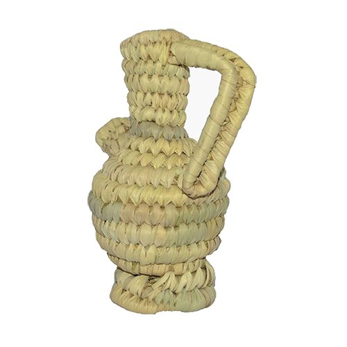 مزهارية بيد سادة ارتفاع 35 سم صناعة يدوية طبيعية 100_ من جريد النخل من انتاج ايجيبت أنتيكس - Image 3