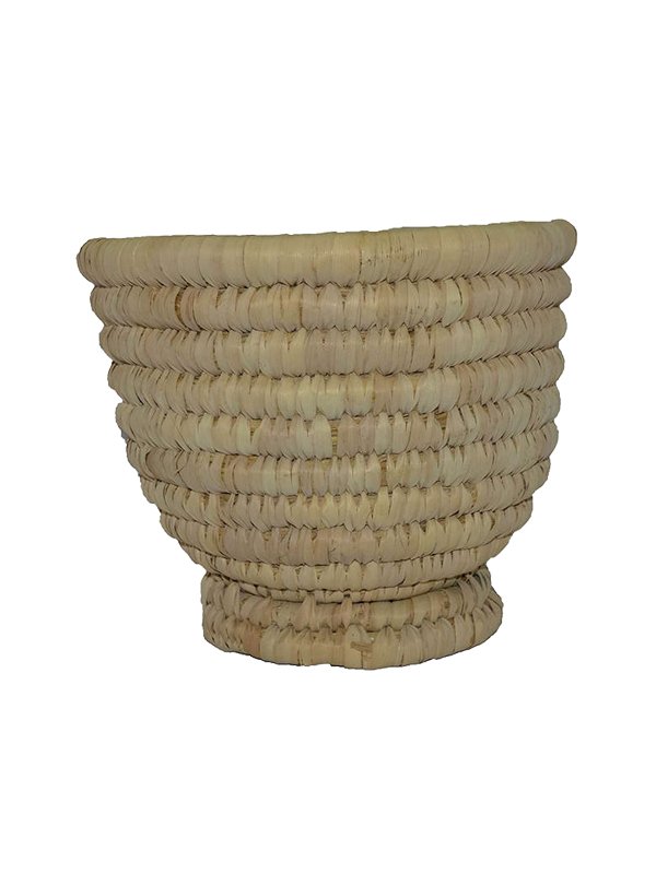 سهله مهملات قطر ٢٦ ارتفاع ٢٥ سم صناعة يدوية طبيعية 100_ من جريد النخل من انتاج ايجيبت أنتيكس