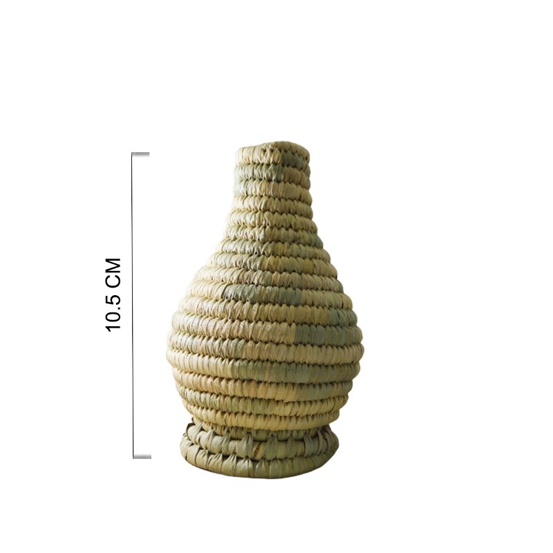 مزهراية ارتفاع ٢٦ سم صناعة يدوية طبيعية 100_ من جريد النخل من انتاج ايجيبت أنتيكس - Image 2