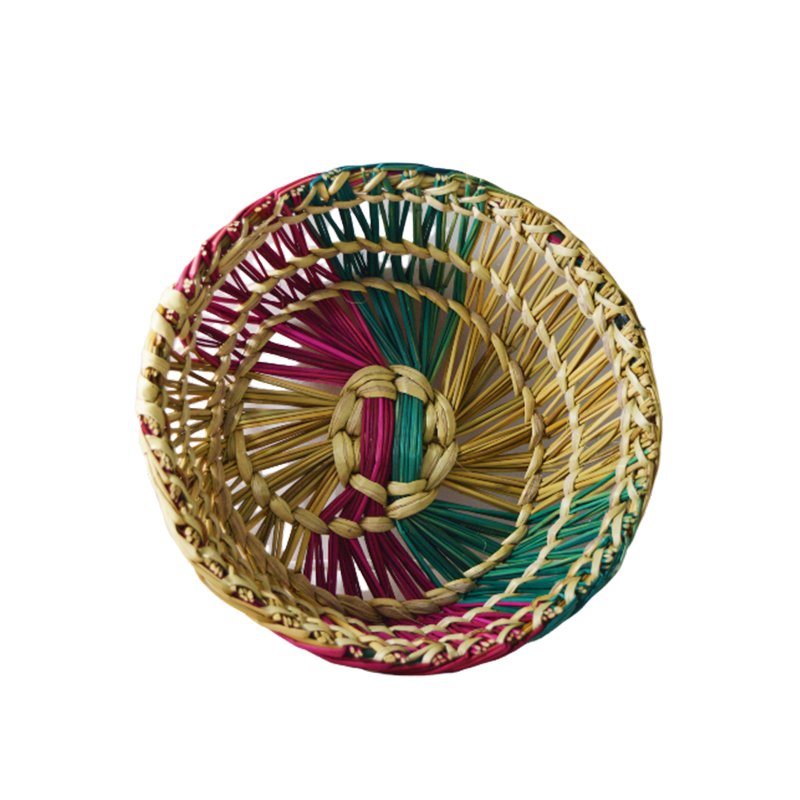 سهلة مهملات ملونة قطر ٣٣ ارتفاع ٣٠ صناعة يدوية طبيعية 100_ من جريد النخل من انتاج ايجيبت أنتيكس - Image 3