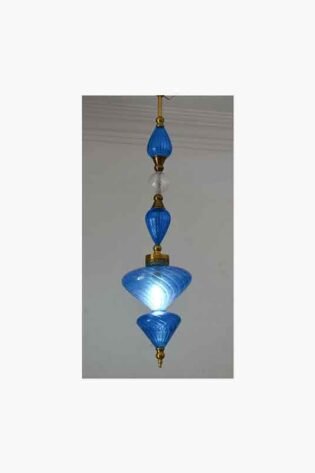 وحدة اضاءه - نجفة معلقة للسقف شكل (ج) مغربي شرقي معدني للاستخدام الخارجي او الحديقة او للاستخدام الداخلي صناعة يدوية 100% انتاج ايجيبت انتيكس