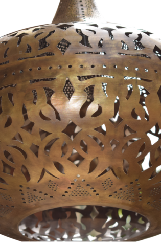 وحدة اضاءه - نجفة معلقة لمنتصف سقف شكل (أ) مغربي شرقي معدني للاستخدام الخارجي او للاستخدام الداخلي او الحديقة انتاج ايجيبت انتيكس صناعة يدوية 100%