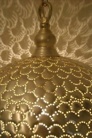 وحدة اضاءه - نجفة معلقة لمنتصف سقف شكل (أ) مغربي شرقي معدني للاستخدام الداخلي او للاستخدام الخارجي او الحديقة انتاج ايجيبت انتيكس صناعة يدوية 100%