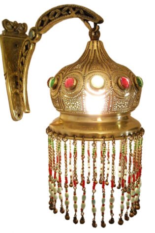 وحدة اضاءه - أبليك للإضاءة - معلق على الحائط شكل (أ) مغربي شرقي معدني للاستخدام الخارجي او الحديقة او للاستخدام الداخلي صناعة يدوية 100% انتاج ايجيبت انتيكس