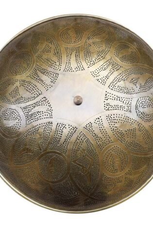 وحدة اضاءه شرقي مغربي معدني - نجفة معلقة - لمنتصف السقف شكل (ج) للاستخدام الخارجي او الحديقة او للاستخدام الداخلي صناعة يدوية 100% انتاج ايجيبت انتيكس