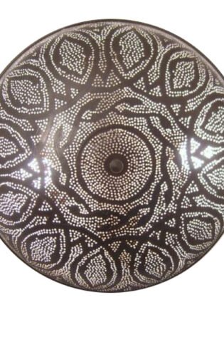 وحدة اضاءه شرقي مغربي معدني - نجفة معلقة - لمنتصف السقف شكل (ج) للاستخدام الخارجي او الحديقة او للاستخدام الداخلي صناعة يدوية 100% انتاج ايجيبت انتيكس