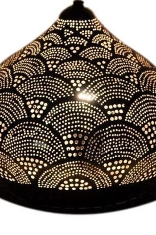 وحدة اضاءه جانبية مغربي شرقي معدني شكل (هـ) للاستخدام الخارجي او الحديقة او للاستخدام الداخلي انتاج ايجيبت انتيكس صناعة يدوية 100%