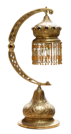 وحدة اضاءه جانبية مغربي شرقي معدني شكل (أ) للاستخدام الخارجي او الحديقة او للاستخدام الداخلي انتاج ايجيبت انتيكس صناعة يدوية 100%