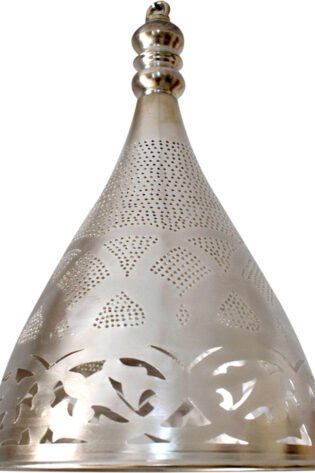 وحدة اضاءه شرقي مغربي معدني - نجفة معلقة - لمنتصف السقف شكل (و) للاستخدام الخارجي او الحديقة او للاستخدام الداخلي صناعة يدوية 100% انتاج ايجيبت انتيكس