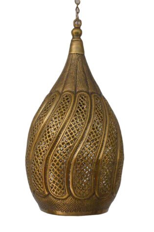 وحدة اضاءه شرقي مغربي معدني - نجفة معلقة - لمنتصف السقف شكل (أ) للاستخدام الخارجي او الحديقة او للاستخدام الداخلي صناعة يدوية 100% انتاج ايجيبت انتيكس