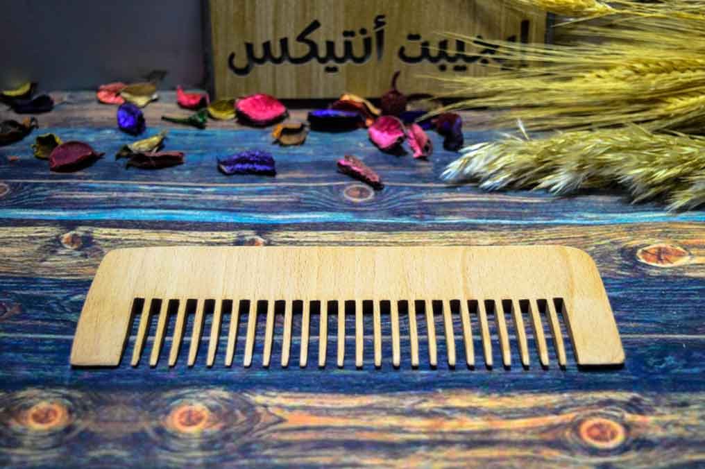 مشط واسع 25 سم خشب طبيعي صناعة يدوية من ايجيبت انتيكس
