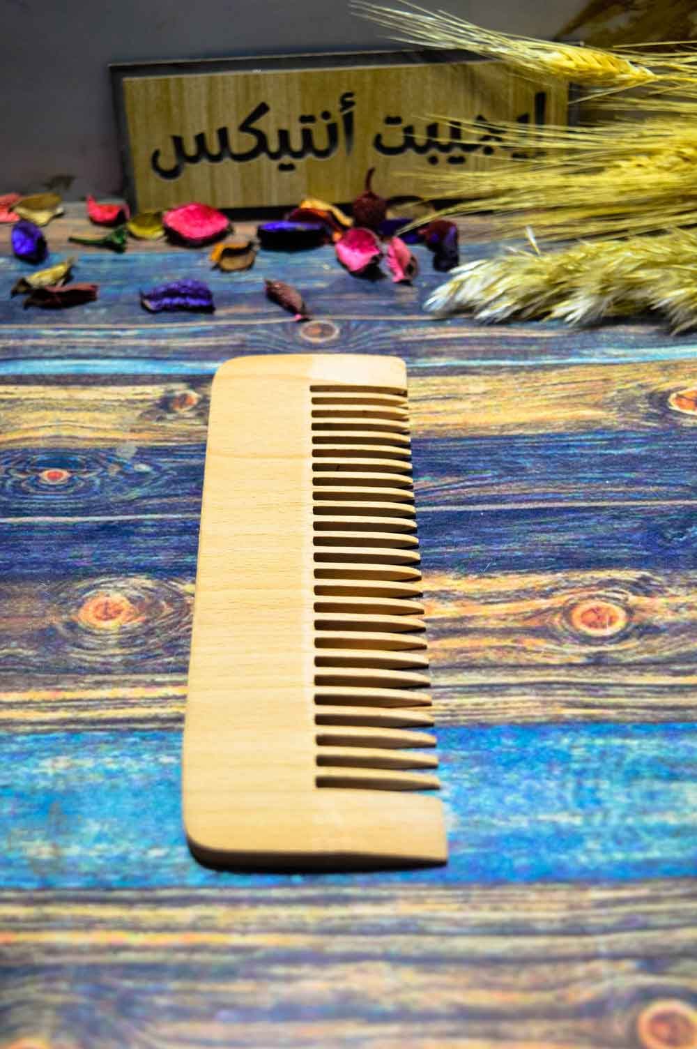 مشط واسع 25 سم خشب طبيعي صناعة يدوية من ايجيبت انتيكس