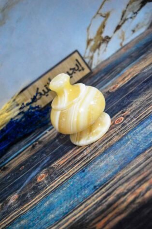 سكرية بقاعدة من الالباستر لون بيج صناعة يدوية مصرية 100% من انتاج ايجيبت أنتيكس