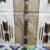 Wooden walking cane brown with black leather - handmade Egyptian craft - Egypt Antiques