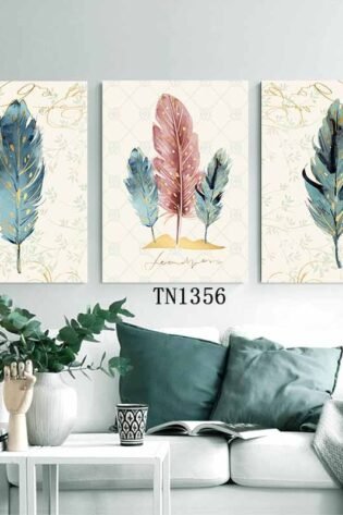 طقم لوحات ريش بألوان هادئة - 3 قطع من انتاج ايجيبت أنتيكس