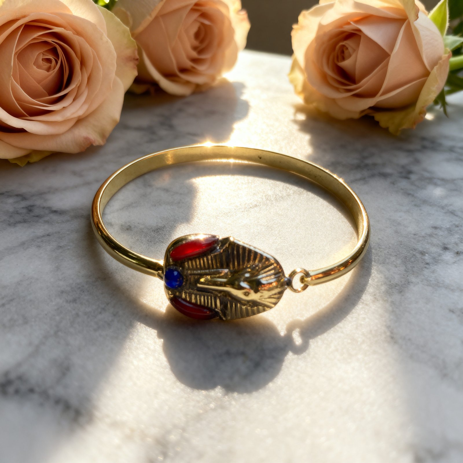 أسورة نحاس طبيعي هاند ميد 100% – تصميم تراثي من Egypt Antiques