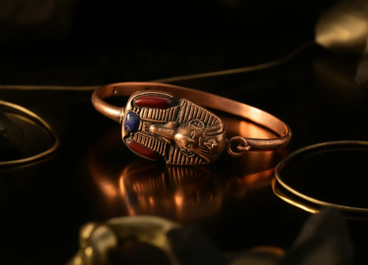 أسورة نحاس طبيعي هاند ميد 100% – تصميم تراثي من Egypt Antiques