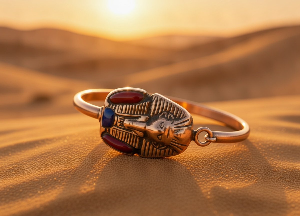 أسورة نحاس طبيعي هاند ميد 100% – تصميم تراثي من Egypt Antiques