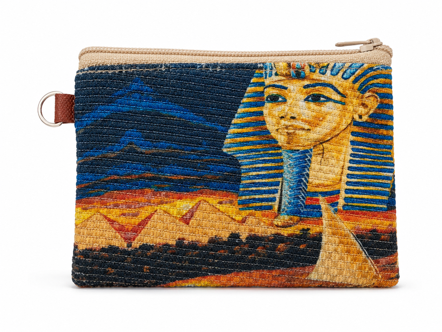 محفظة كانفس فرعونية قطنية، صناعة مصرية يدوية 100%، مقاس 13×10 سم من إنتاج Egypt Antiques